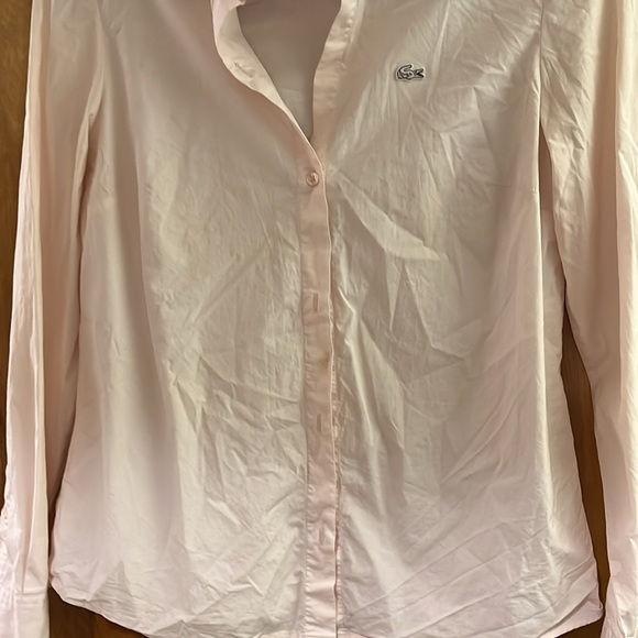 Lacoste - Woman’s Light Pink Dress Shirt - Stretch - Size 40/medium - Picture 7 of 7